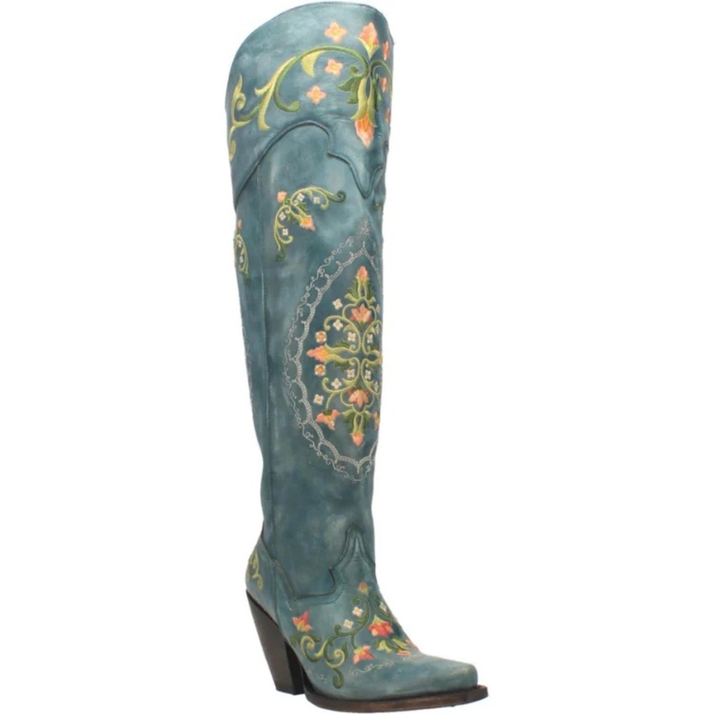 Dan Post DP3271 Flower Child Embroidered Knee-High Boots